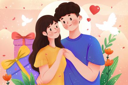 手相看愛情中的男女。jpg